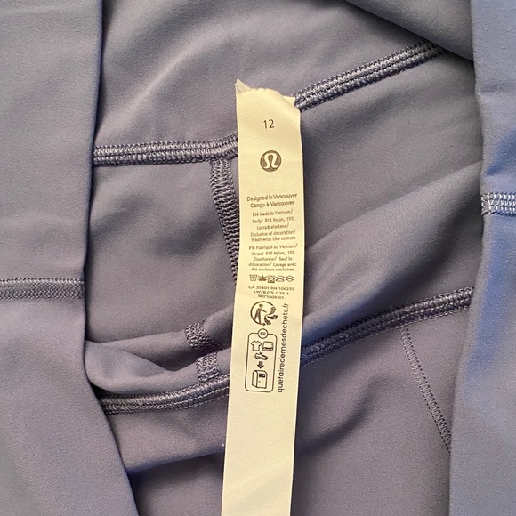 lululemon athletica Women's Athletic Shorts in Slate Blue Size 12 - Picture 4 of 4